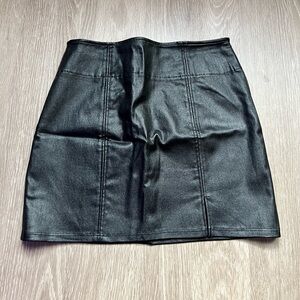 Faux Leather Mini Skirt